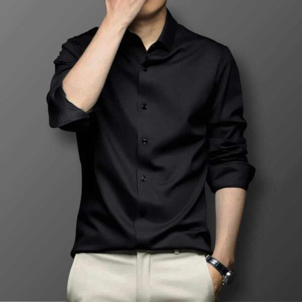 China Micro Stitch Olive Formal Shirt - Image 9