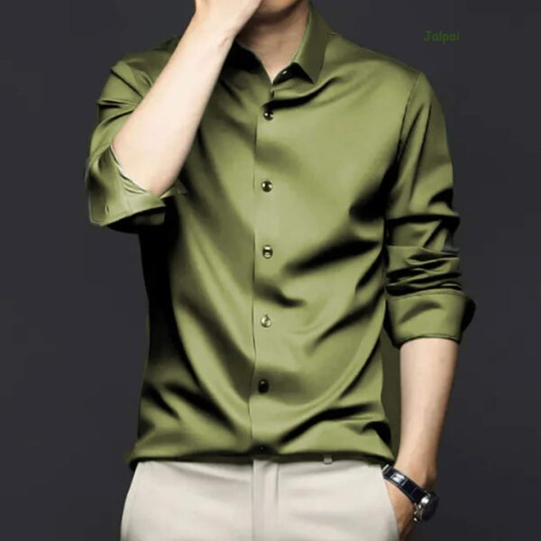 China Micro Stitch Olive Formal Shirt